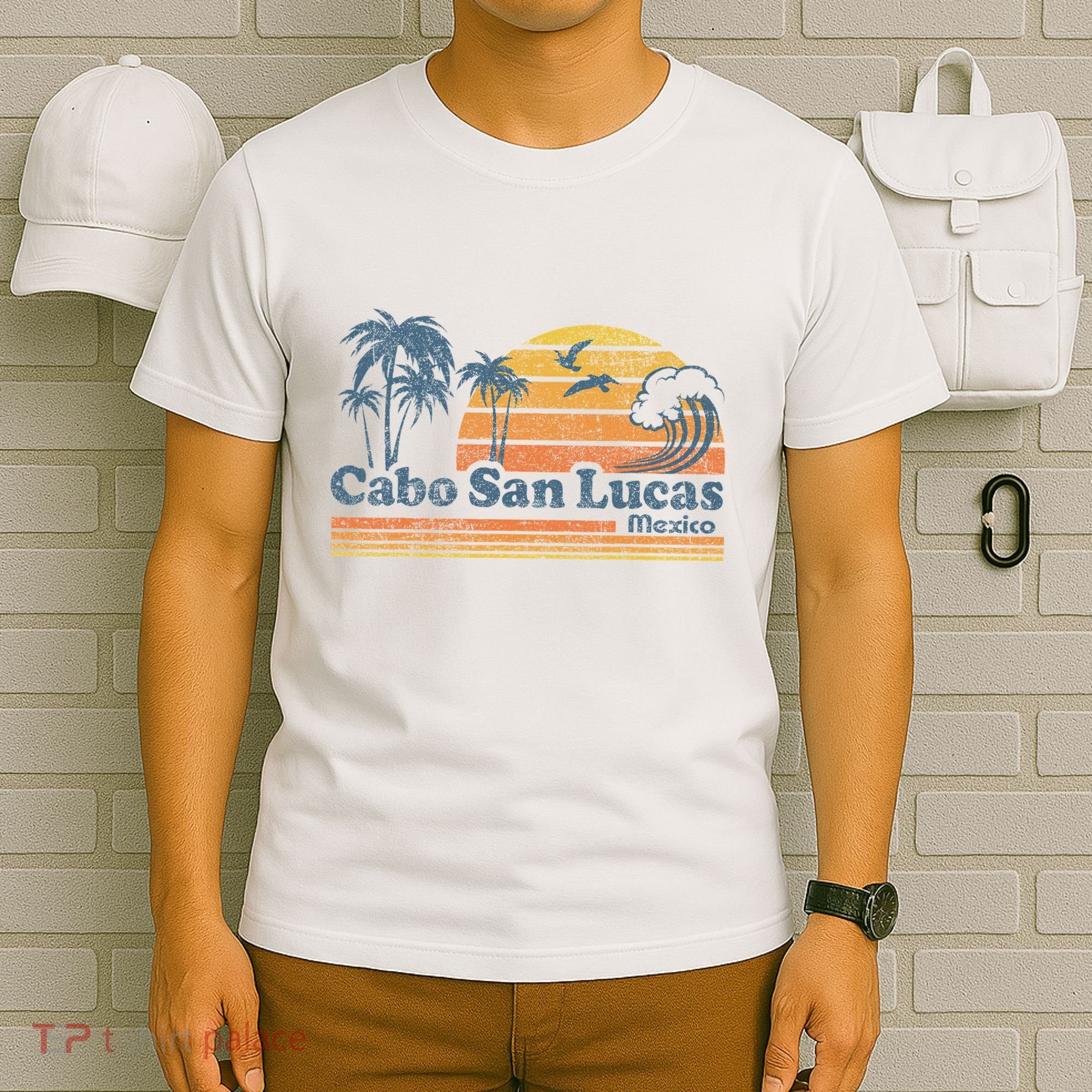 Cabo San Lucas Mexico Beach Summer Vacation Vintage Retro T-Shirt