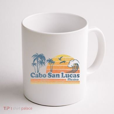 Cabo San Lucas Mexico Beach Summer Vacation Vintage Retro Coffee Mug back