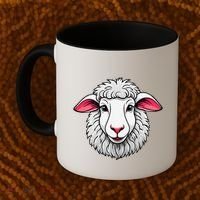 Cute Shee.P Lamb Farm Animals Cuddly Pets Coffee Mug thumb 2