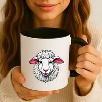 Cute Shee.P Lamb Farm Animals Cuddly Pets Coffee Mug thumb 3