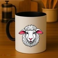Cute Shee.P Lamb Farm Animals Cuddly Pets Coffee Mug thumb 4