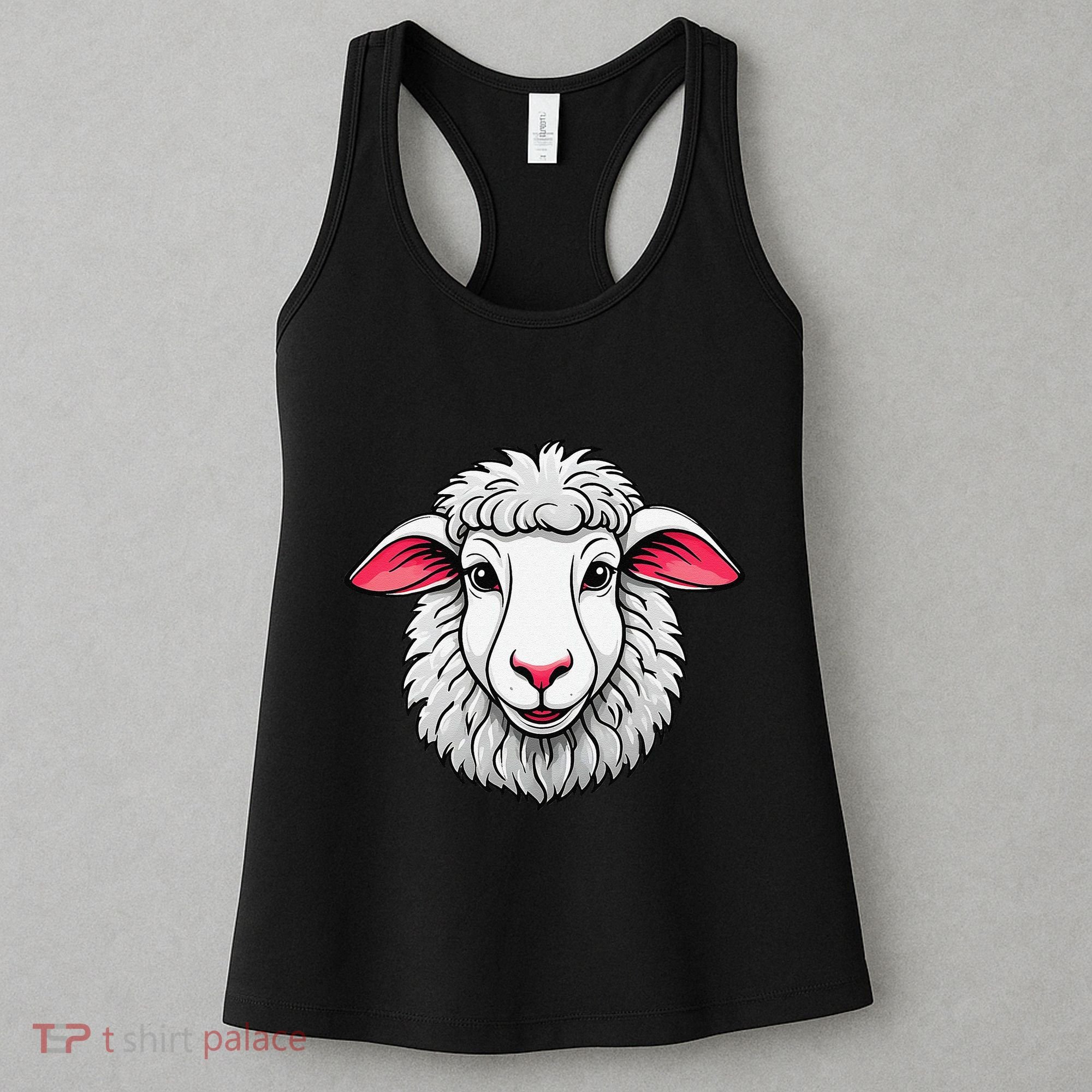 Cute Shee.P Lamb Farm Animals Cuddly Pets Women's Tank Top