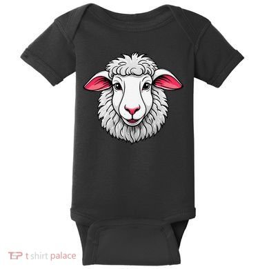 Cute Shee.P Lamb Farm Animals Cuddly Pets Baby Bodysuit
