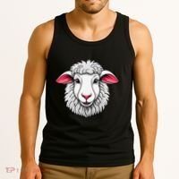 Cute Shee.P Lamb Farm Animals Cuddly Pets Tank Top thumb 3