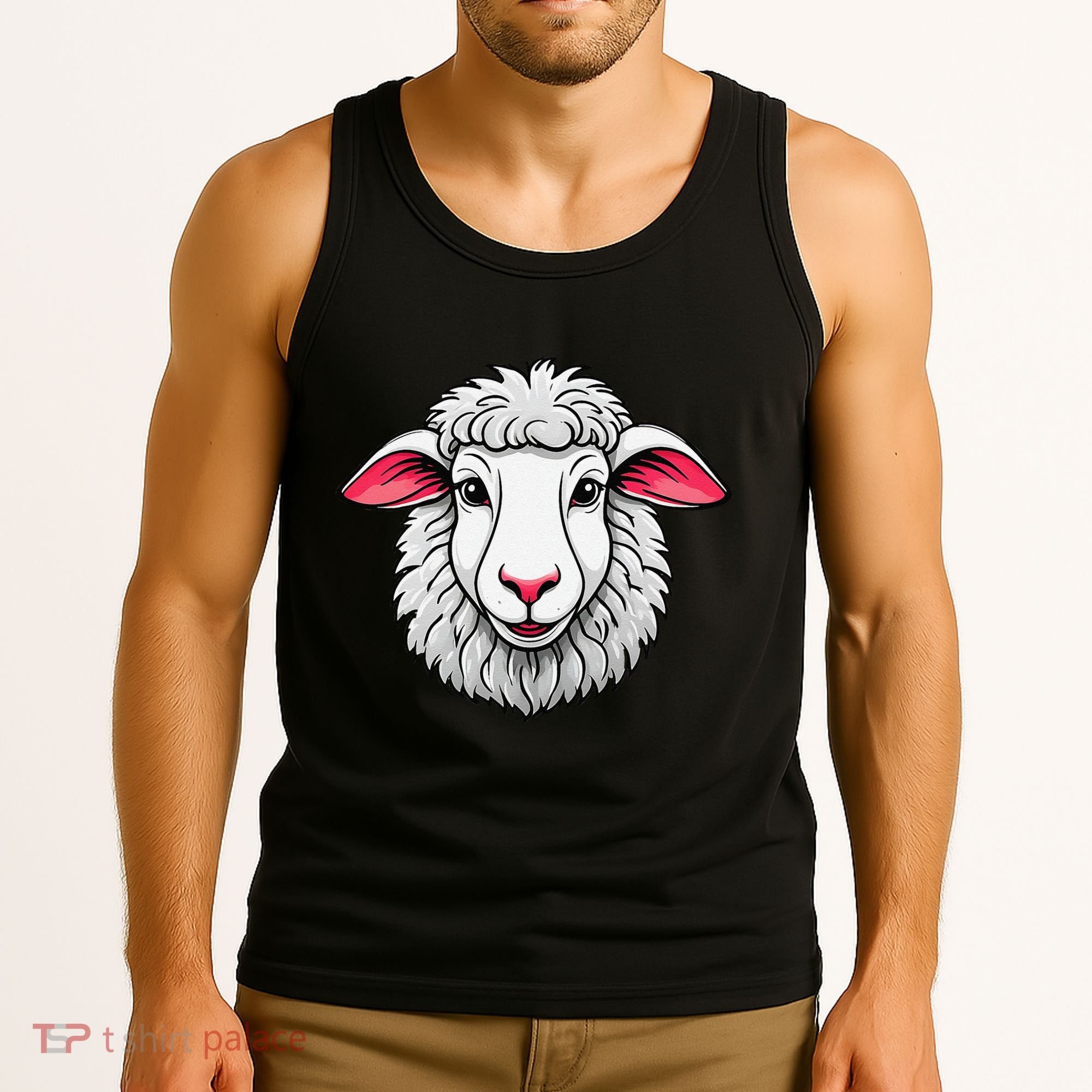 Cute Shee.P Lamb Farm Animals Cuddly Pets Tank Top