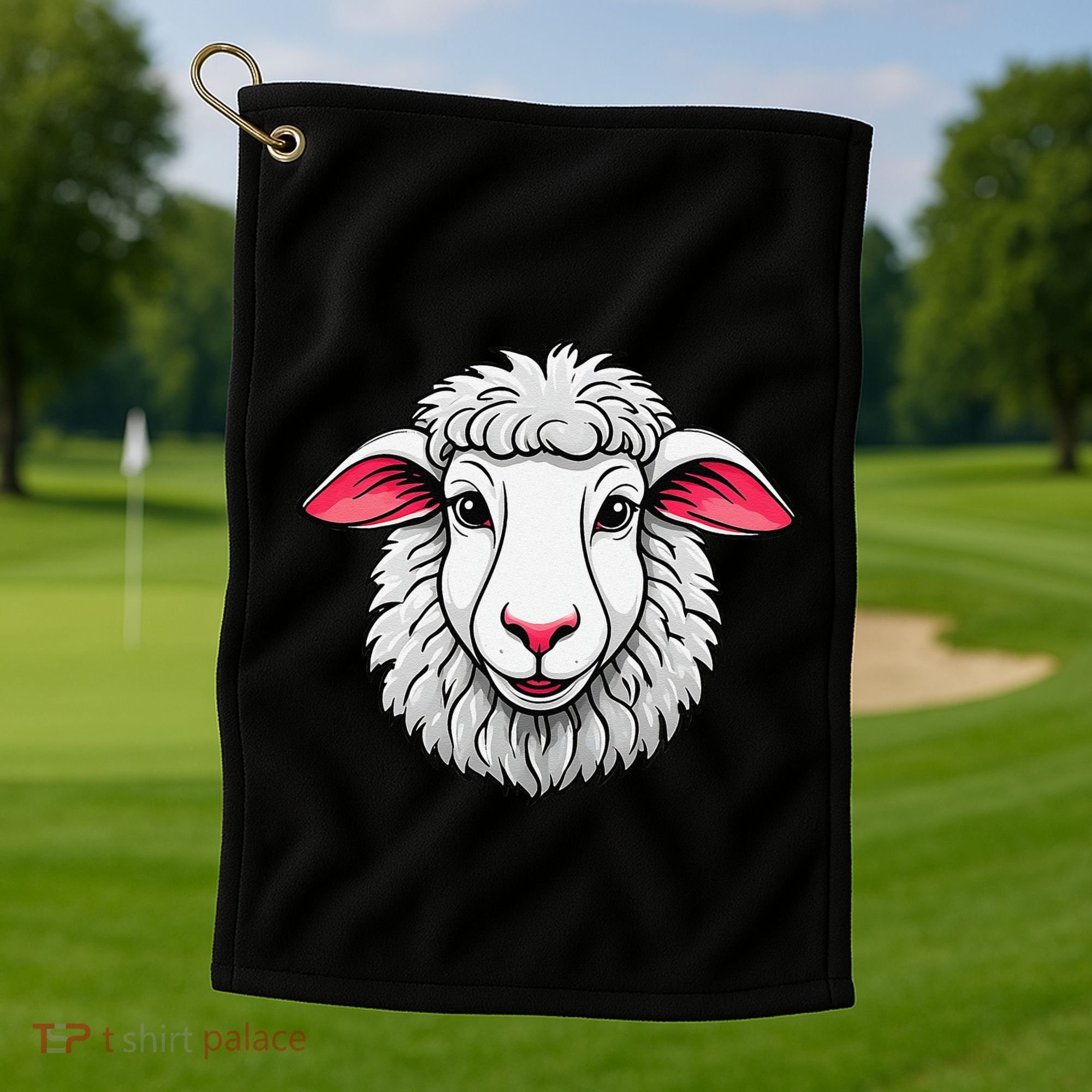 Cute Shee.P Lamb Farm Animals Cuddly Pets Golf Towel