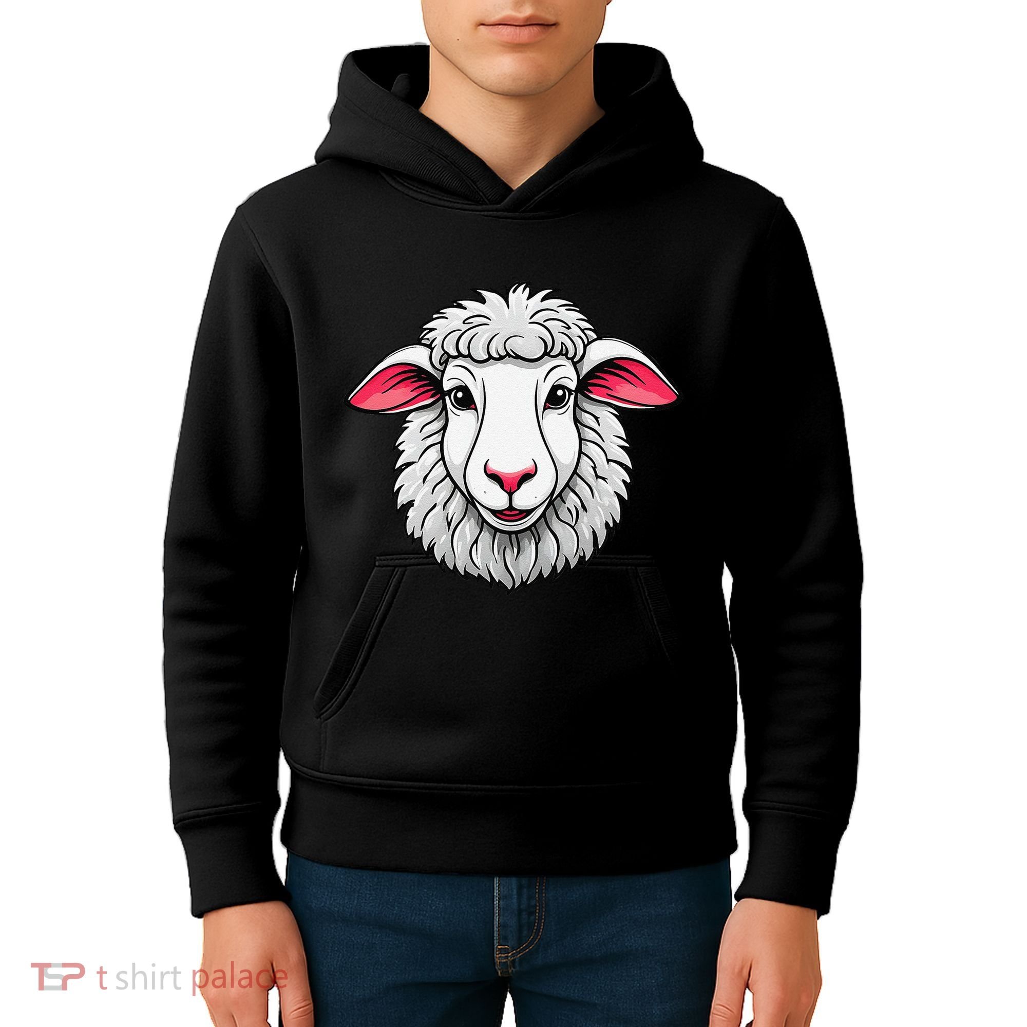 Cute Shee.P Lamb Farm Animals Cuddly Pets Kids Hoodie