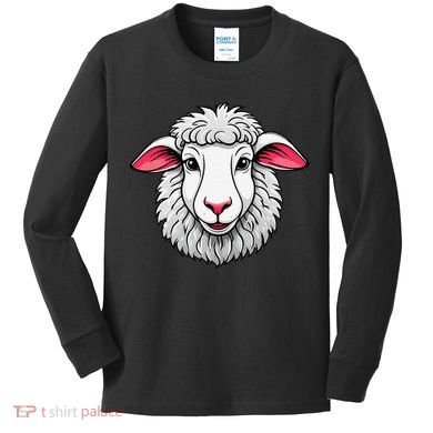 Cute Shee.P Lamb Farm Animals Cuddly Pets Kids Long Sleeve Shirt