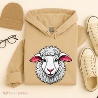 Cute Shee.P Lamb Farm Animals Cuddly Pets Hoodie thumb 4