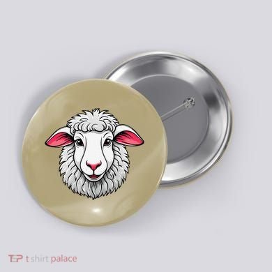 Cute Shee.P Lamb Farm Animals Cuddly Pets Button