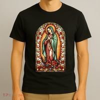 Catholic Saint Lady Of Guadalupe Graphic Women Virgin Mary T-Shirt thumb 3