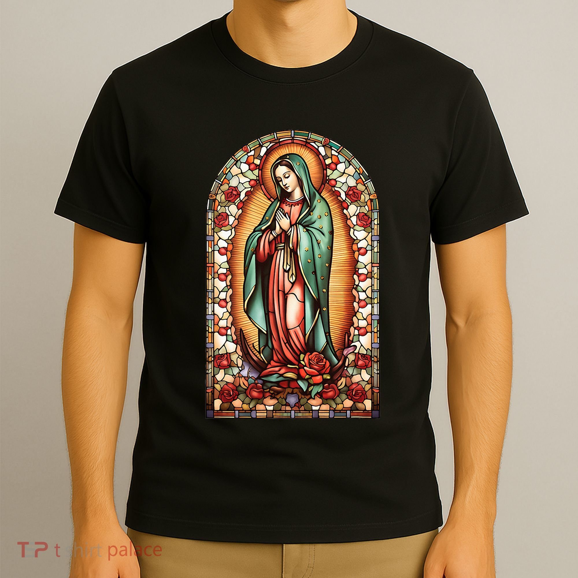 Catholic Saint Lady Of Guadalupe Graphic Women Virgin Mary T-Shirt