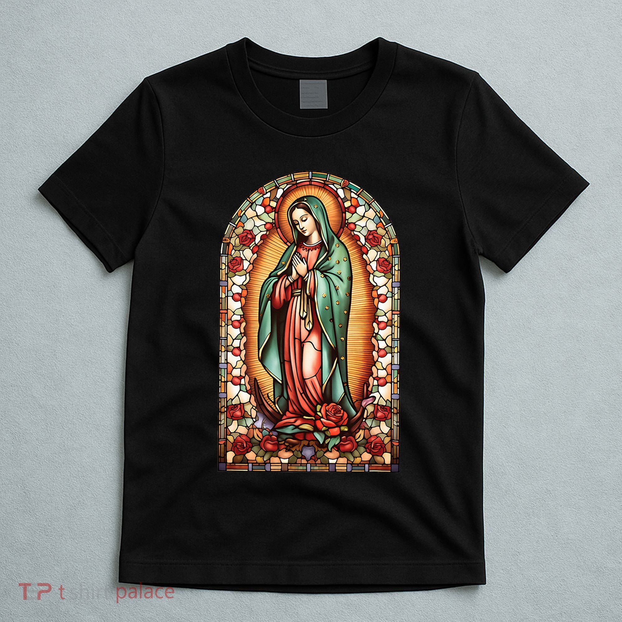 Catholic Saint Lady Of Guadalupe Graphic Women Virgin Mary T-Shirt