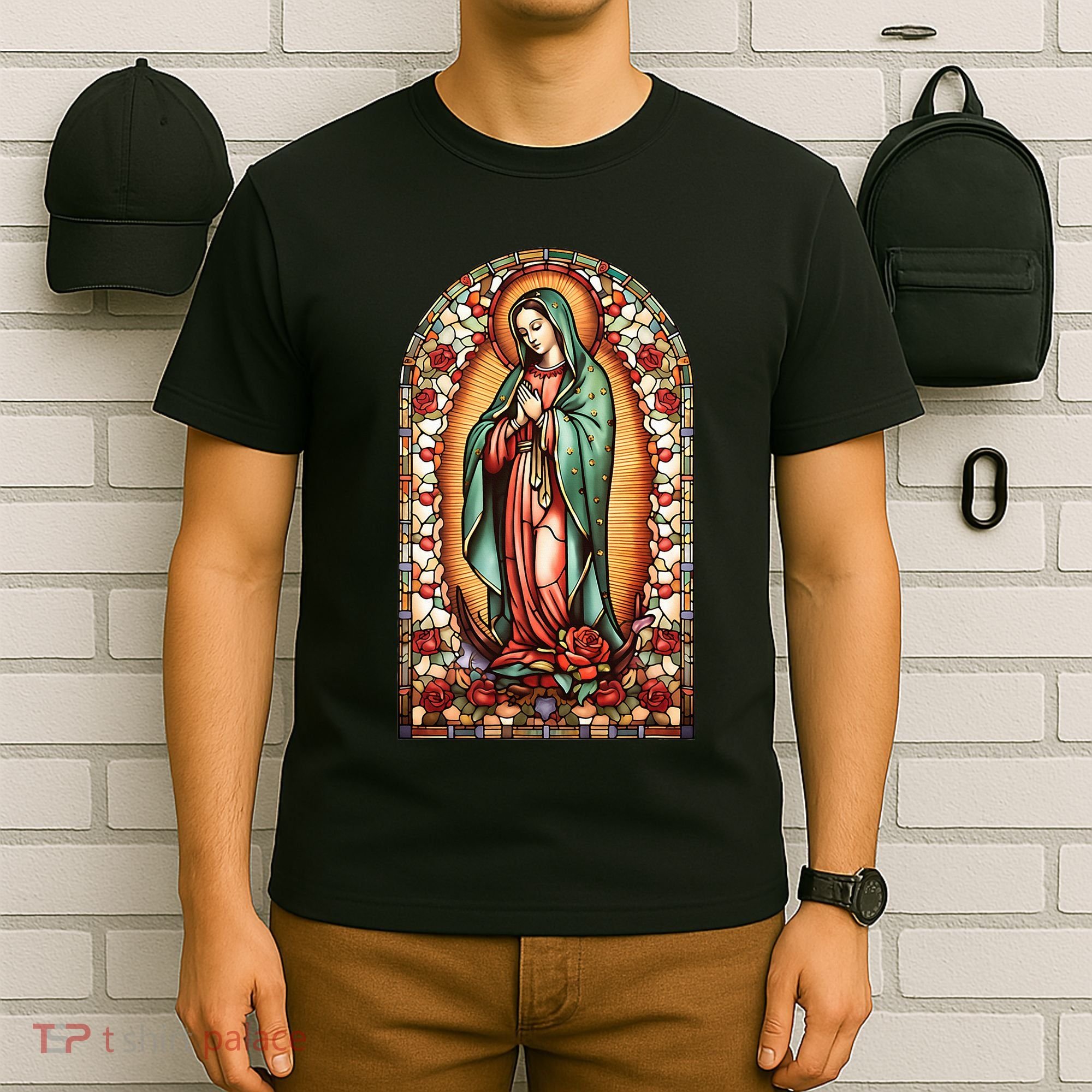 Catholic Saint Lady Of Guadalupe Graphic Women Virgin Mary T-Shirt