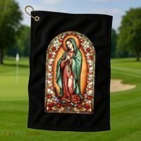 Catholic Saint Lady Of Guadalupe Graphic Women Virgin Mary Golf Towel thumb 1