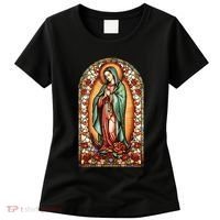 Catholic Saint Lady Of Guadalupe Graphic Women Virgin Mary Women's T-Shirt thumb 0