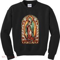 Catholic Saint Lady Of Guadalupe Graphic Women Virgin Mary Kids Sweatshirt thumb 0