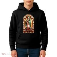 Catholic Saint Lady Of Guadalupe Graphic Women Virgin Mary Kids Hoodie thumb 4