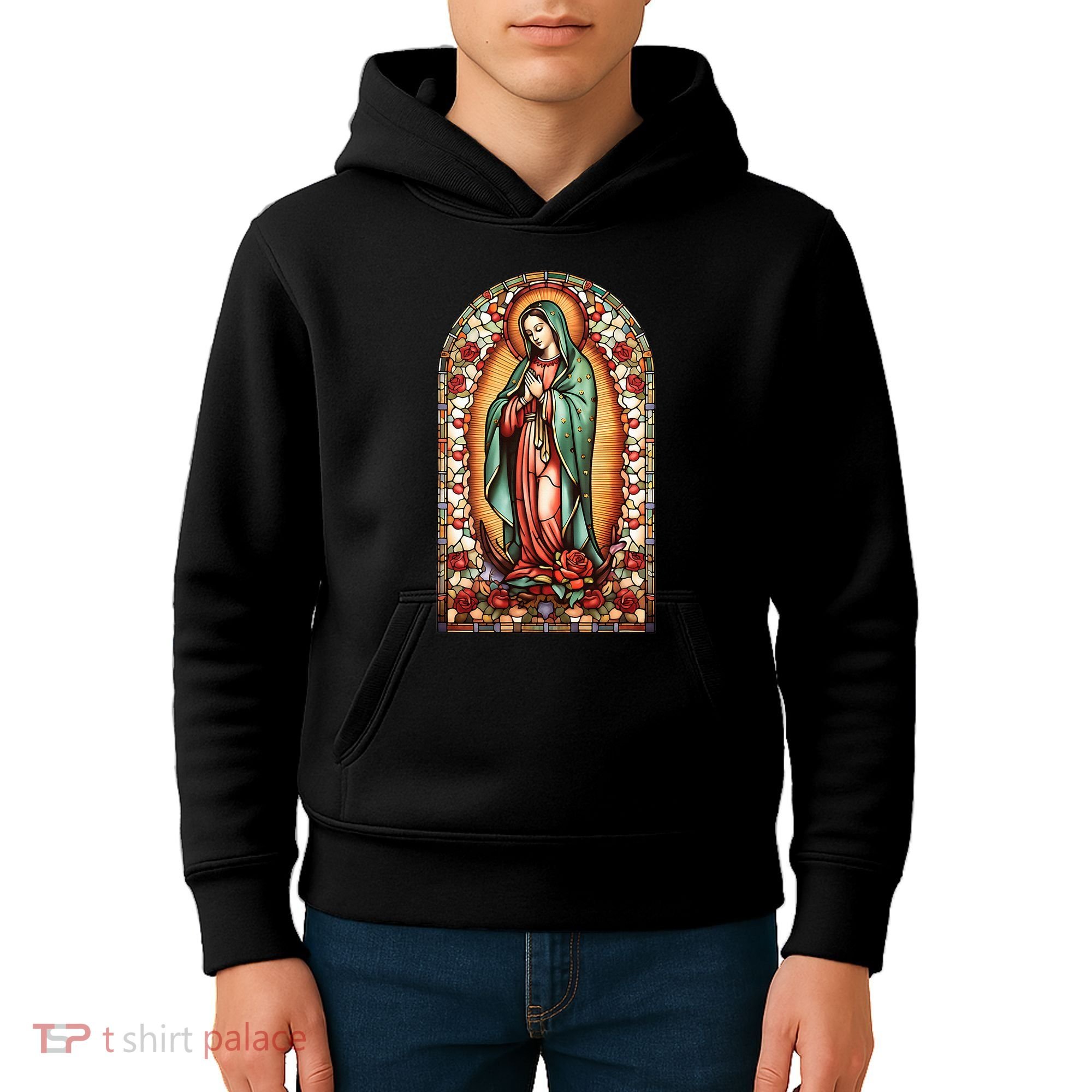 Catholic Saint Lady Of Guadalupe Graphic Women Virgin Mary Kids Hoodie