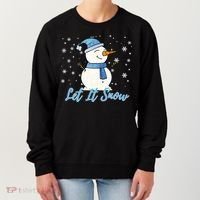 Cute Snowman Let It Snow Christmas Holiday Women's Sweatshirt thumb 0