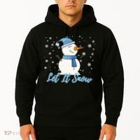 Cute Snowman Let It Snow Christmas Holiday Hoodie thumb 2