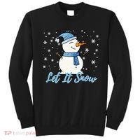 Cute Snowman Let It Snow Christmas Holiday Sweatshirt thumb 0