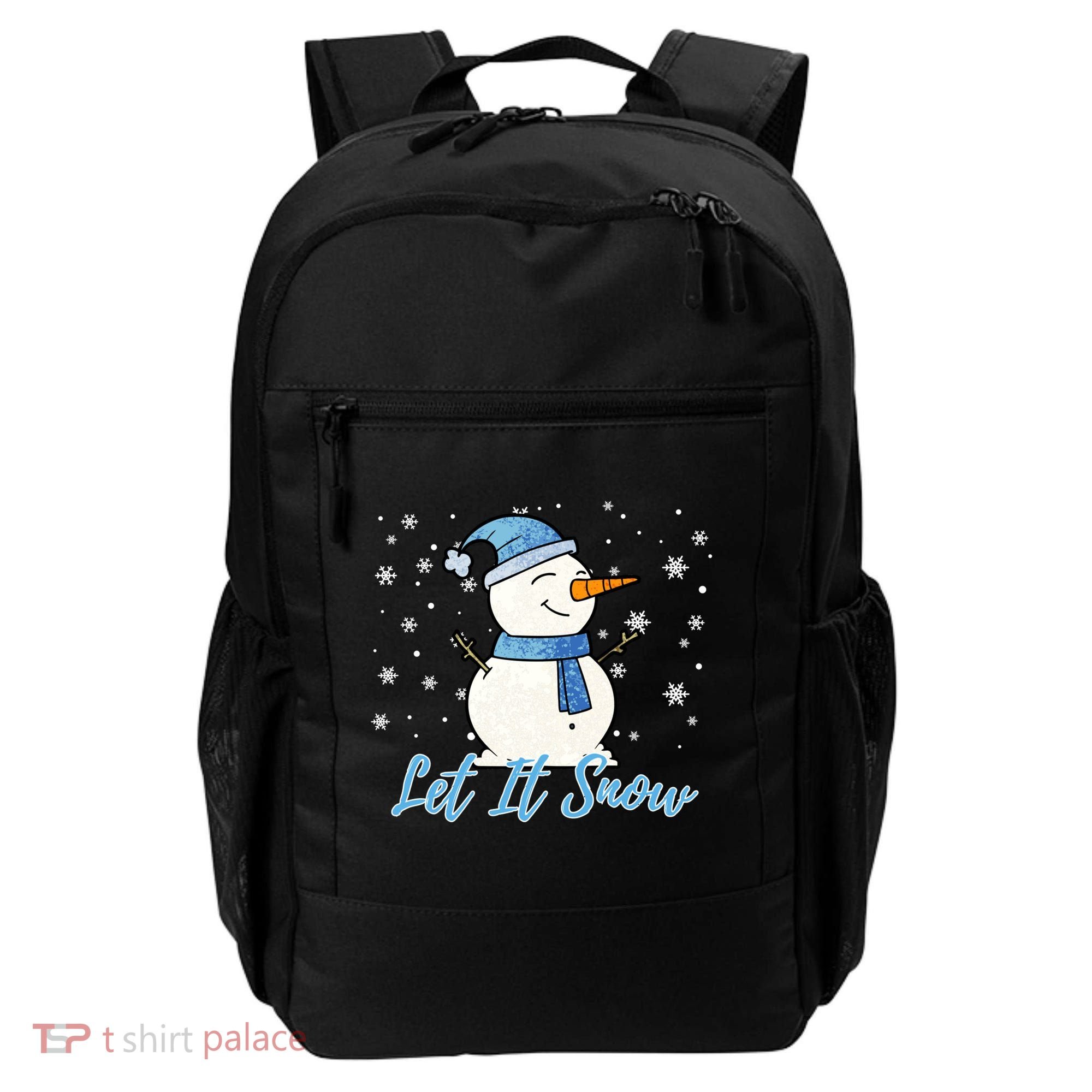 Cute Snowman Let It Snow Christmas Holiday Backpack
