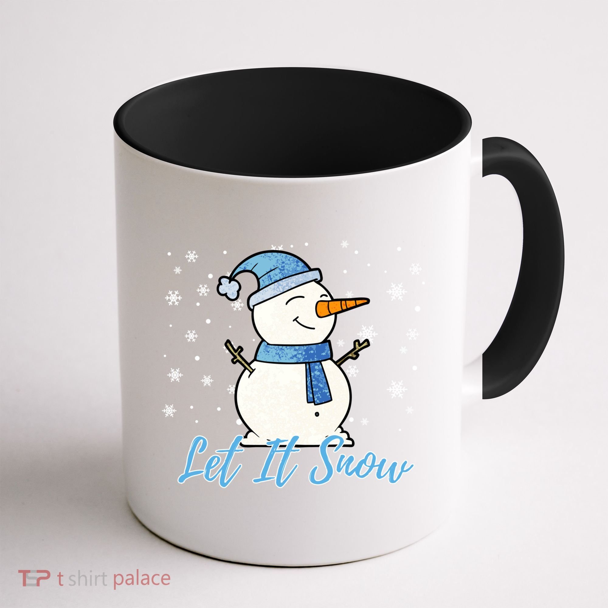 Cute Snowman Let It Snow Christmas Holiday Coffee Mug