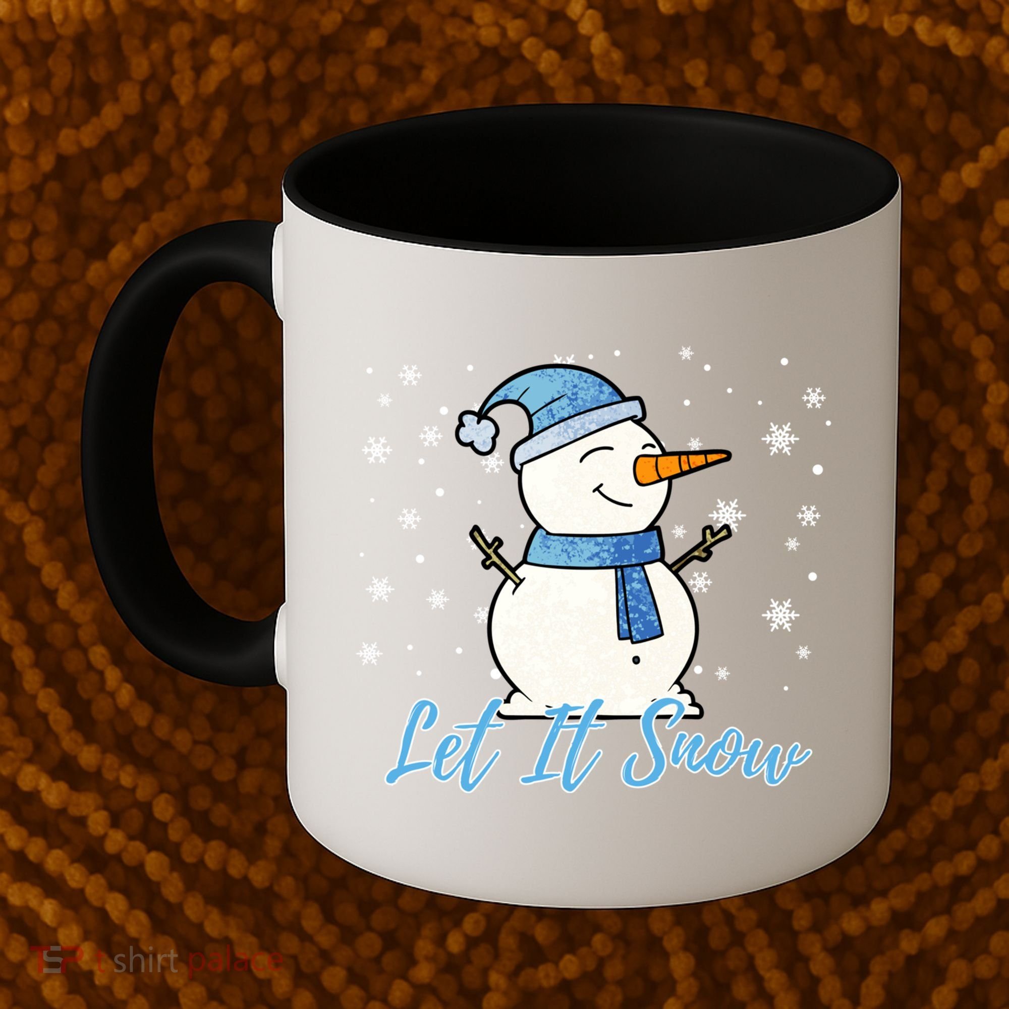 Cute Snowman Let It Snow Christmas Holiday Coffee Mug