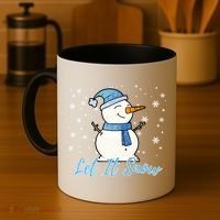 Cute Snowman Let It Snow Christmas Holiday Coffee Mug thumb 4