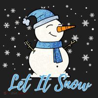 Cute Snowman Let It Snow Christmas Holiday Beanie thumb 2