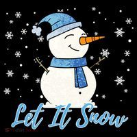 Cute Snowman Let It Snow Christmas Holiday Coaster thumb 2