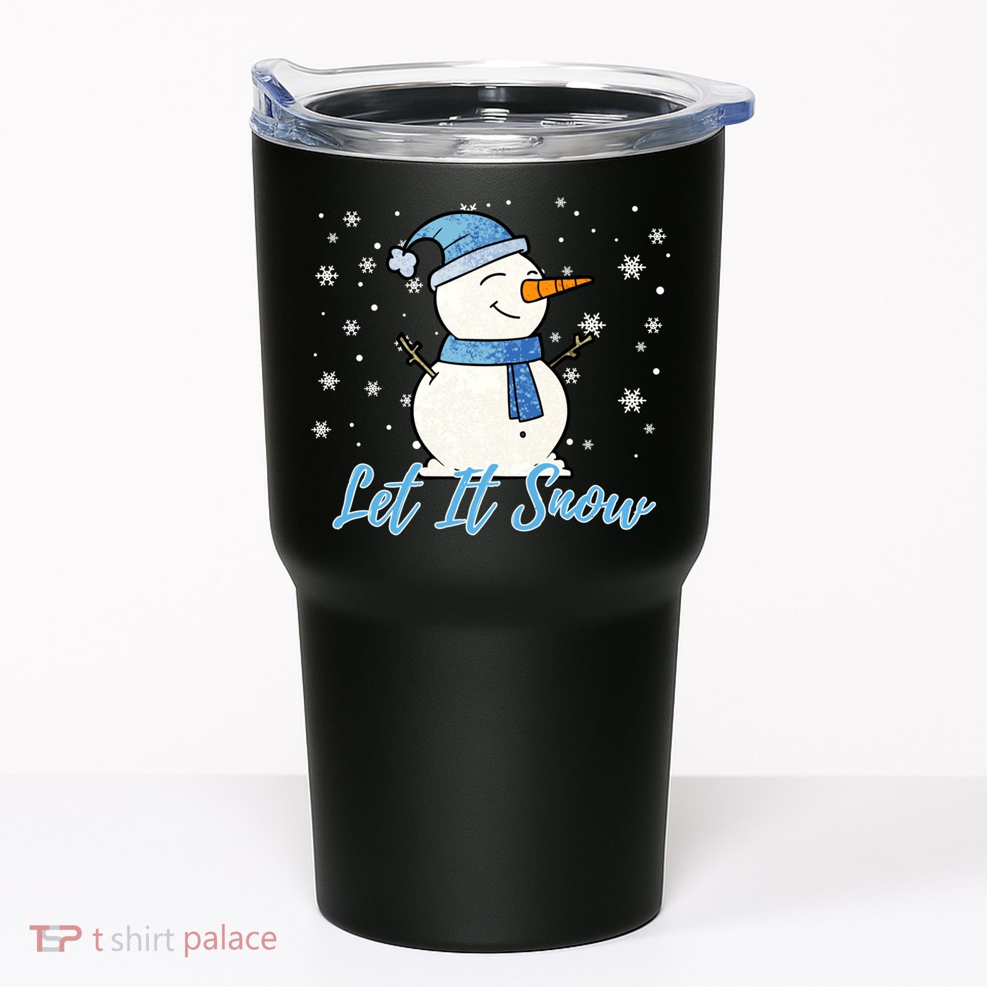 Cute Snowman Let It Snow Christmas Holiday Tumbler