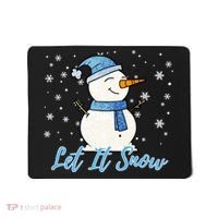 Cute Snowman Let It Snow Christmas Holiday Mousepad thumb 0
