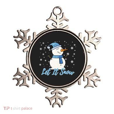 Cute Snowman Let It Snow Christmas Holiday Ornament