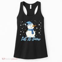 Cute Snowman Let It Snow Christmas Holiday Women's Tank Top thumb 0