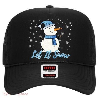 Cute Snowman Let It Snow Christmas Holiday Hat
