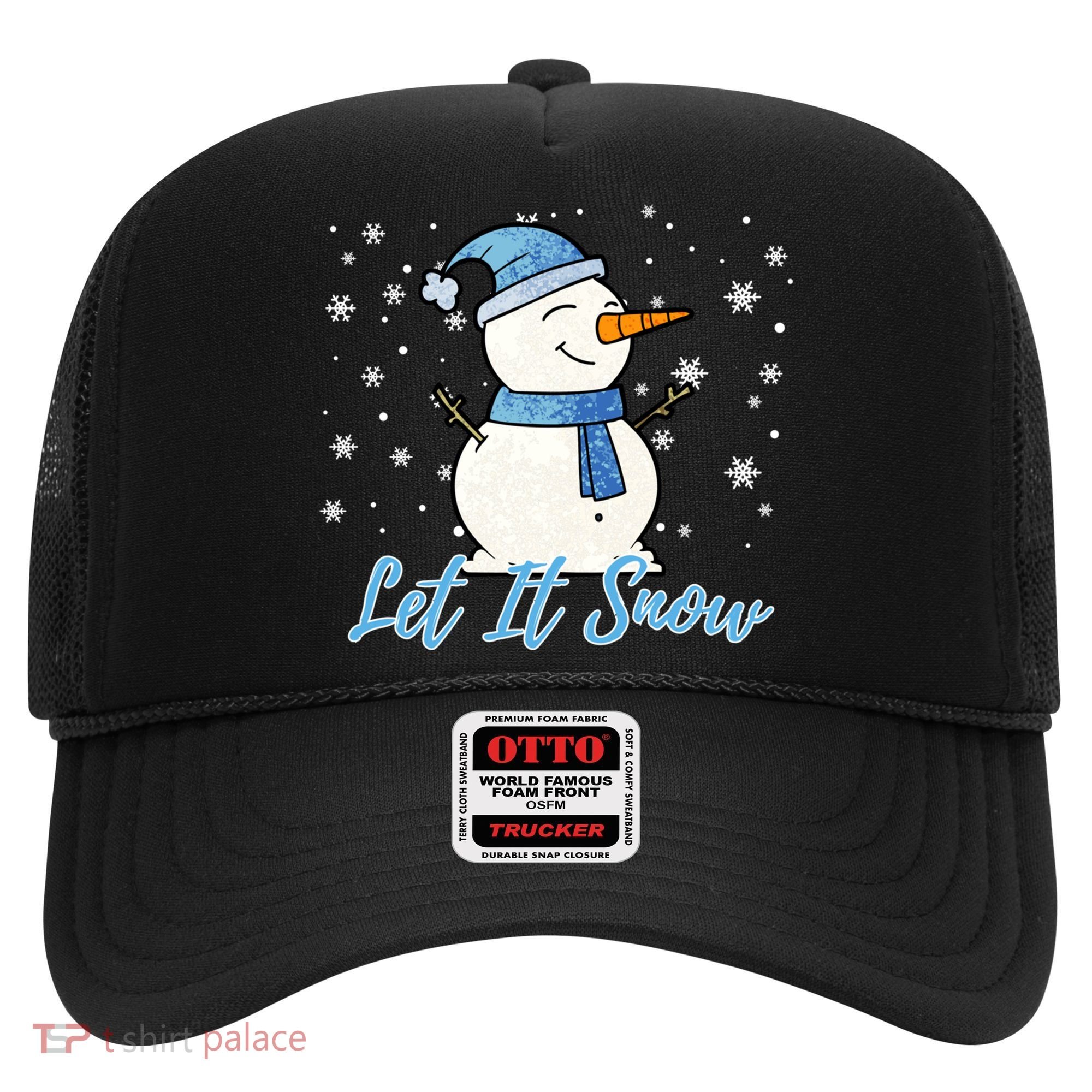 Cute Snowman Let It Snow Christmas Holiday Hat