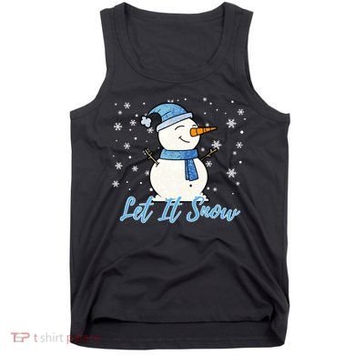 Cute Snowman Let It Snow Christmas Holiday Tank Top