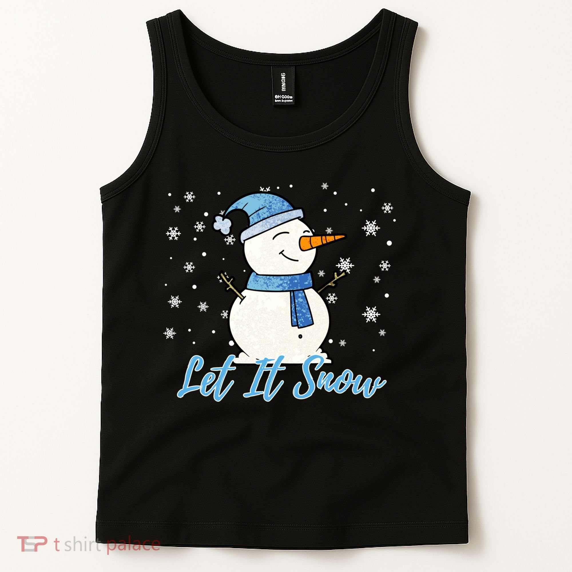Cute Snowman Let It Snow Christmas Holiday Tank Top