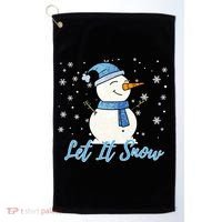Cute Snowman Let It Snow Christmas Holiday Golf Towel thumb 0