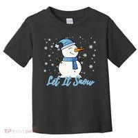 Cute Snowman Let It Snow Christmas Holiday Toddler T-Shirt thumb 0