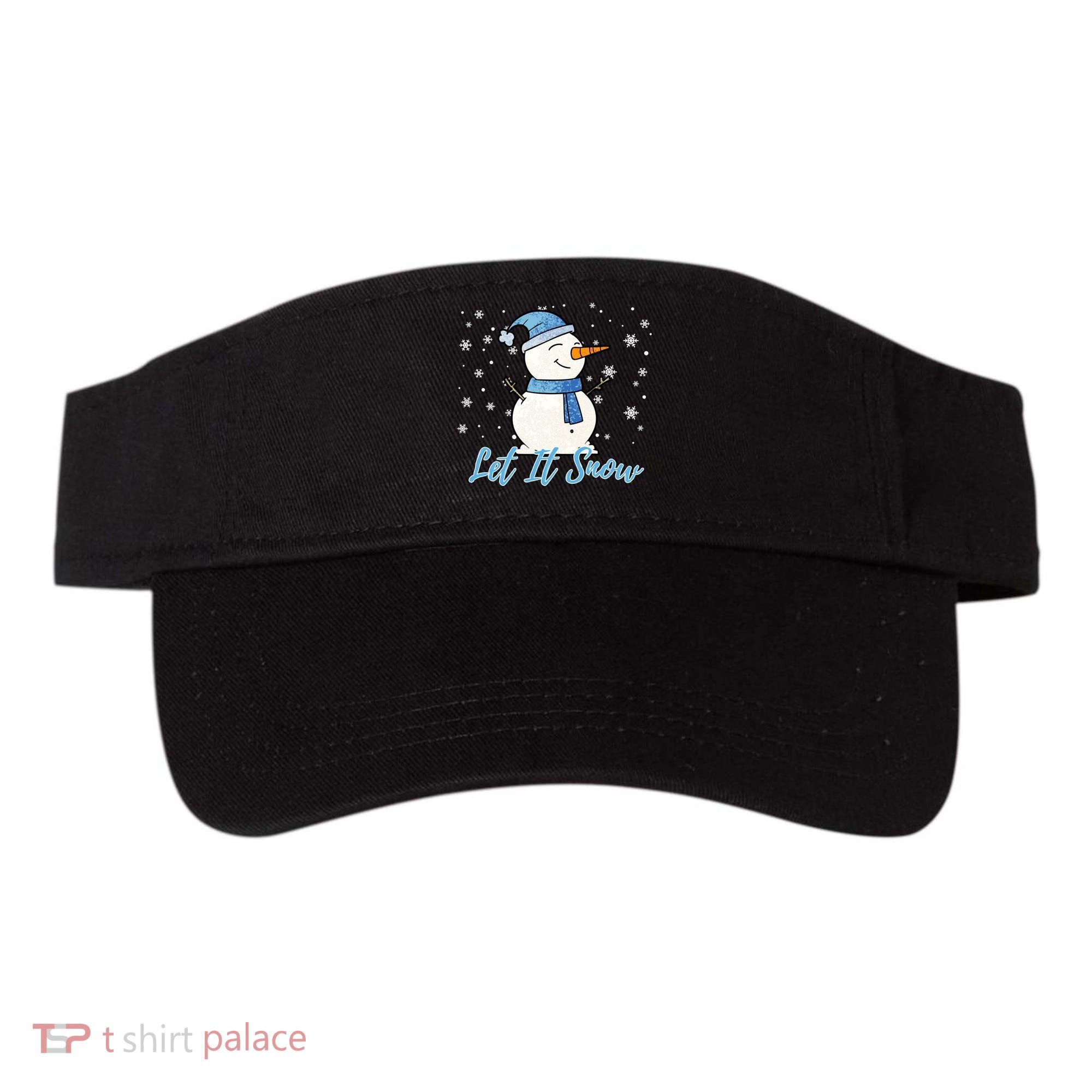Cute Snowman Let It Snow Christmas Holiday Visor