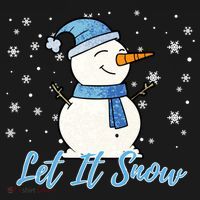 Cute Snowman Let It Snow Christmas Holiday Women's Long Sleeve Shirt thumb 2