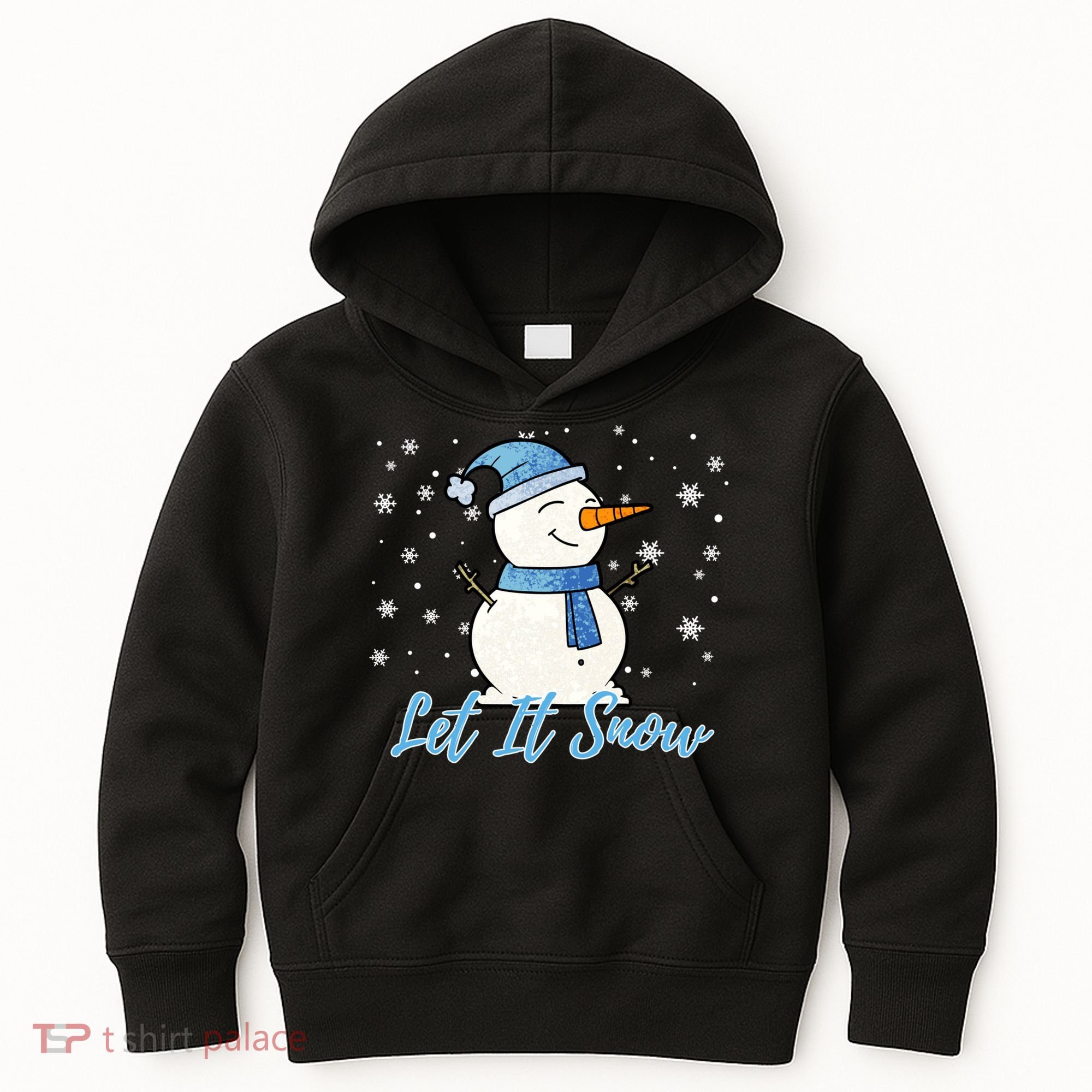 Cute Snowman Let It Snow Christmas Holiday Kids Hoodie