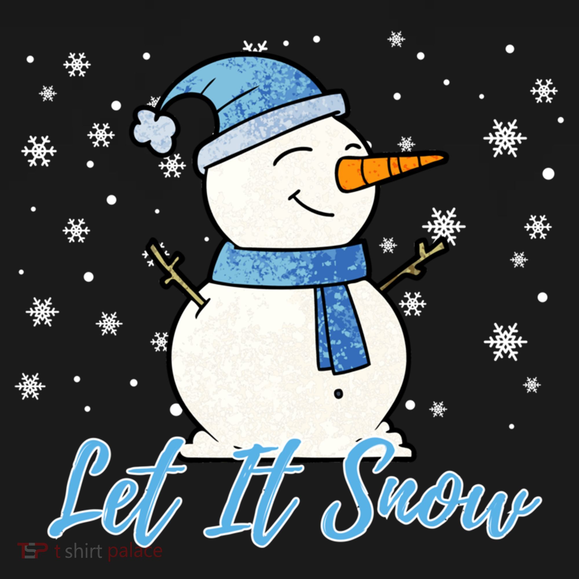 Cute Snowman Let It Snow Christmas Holiday Tote Bag