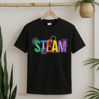 Colorful Steam Letters For Steam Program Teacher And Student T-Shirt thumb 2