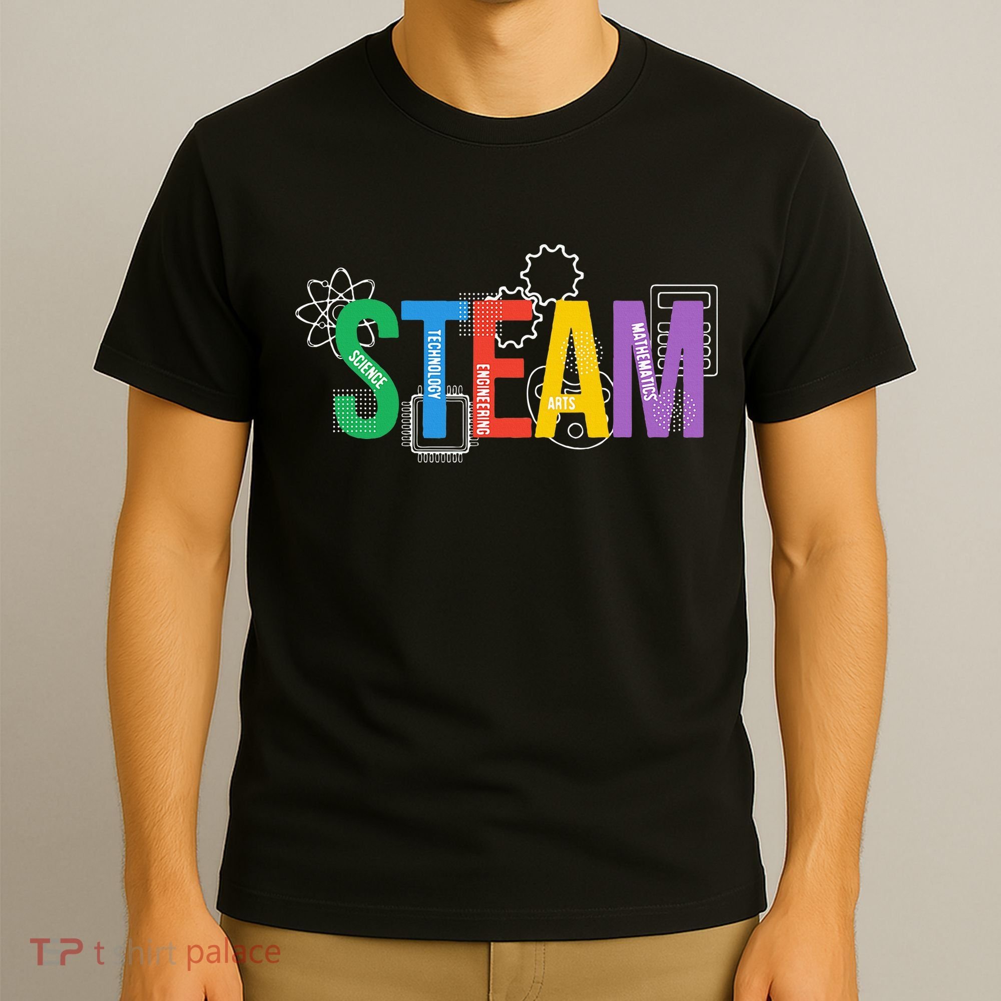 Colorful Steam Letters For Steam Program Teacher And Student T-Shirt