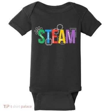 Colorful Steam Letters For Steam Program Teacher And Student Baby Bodysuit