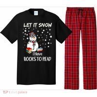Cute Snow Let It Snow I Have Books Reader Gift Pajama Set thumb 0